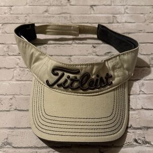 Titleist Khaki Visor with Black Logo